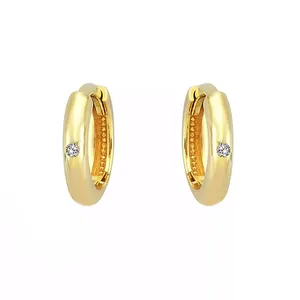 گوشواره طلا 18 عیار زنانه روبی آرت گالری مدل تک نگین