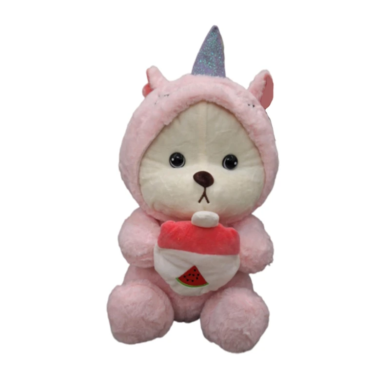 عروسک طرح خرس لباس اسب مدل 40 ارتفاع 45 سانتی‌متر