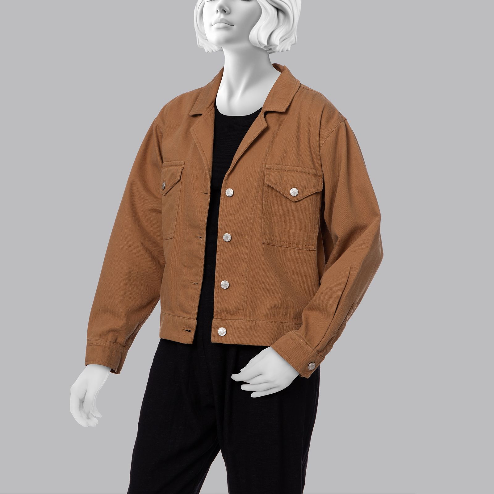 کت زنانه آر اِن اِس مدل 11122213 رنگ نسکافهای - - 1