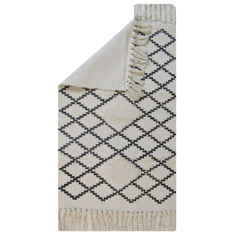 گلیم ماشینی هوم اند لایف مدل سلینا طرح لوزی کد 020001