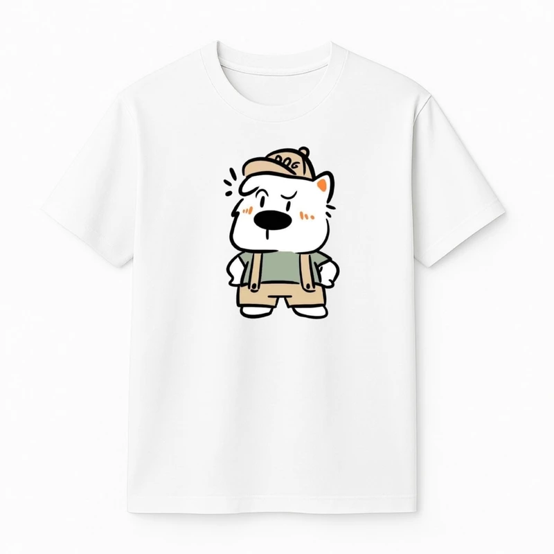 تی‌شرت آستین کوتاه پسرانه مدل خرس بامزه کد v2 