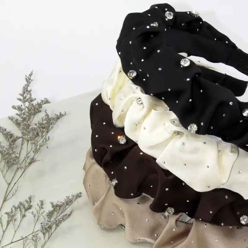 تل مو زنانه مدل نگین دار مجلسی کد G_Lnd_447