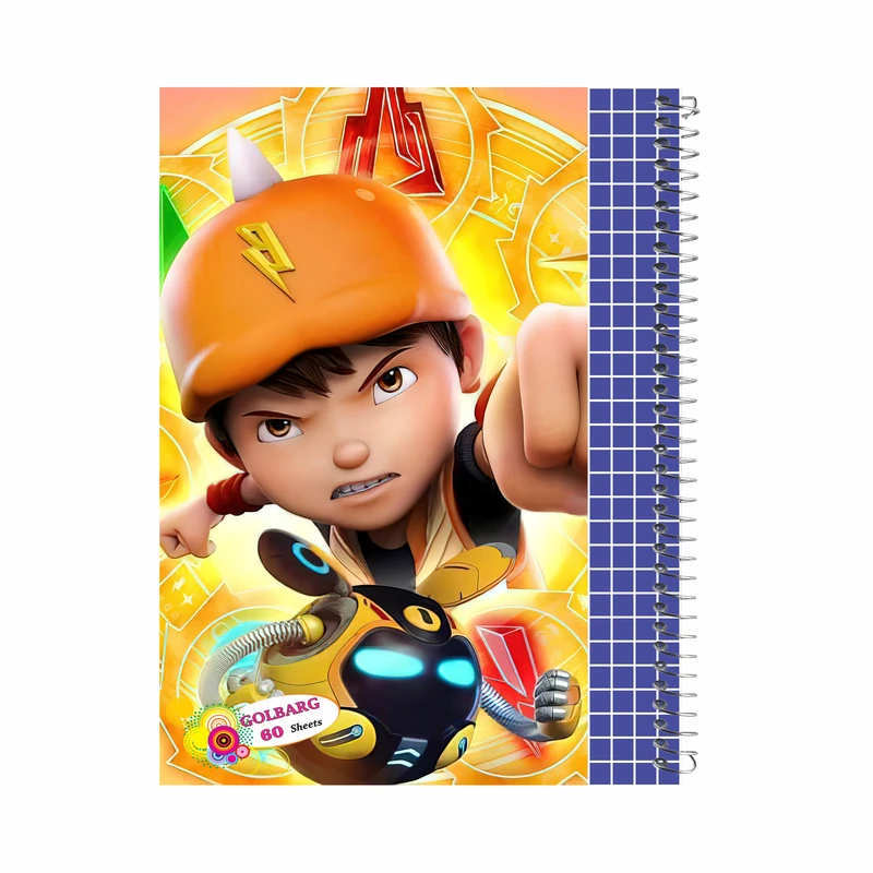 دفتر شطرنجی 60 برگ گلبرگ طرح قهرمانان کد 601118 