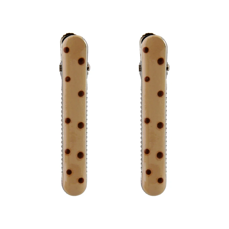 گیره مو زنانه مدل خال خال کد 2103 مجموعه دو عددی