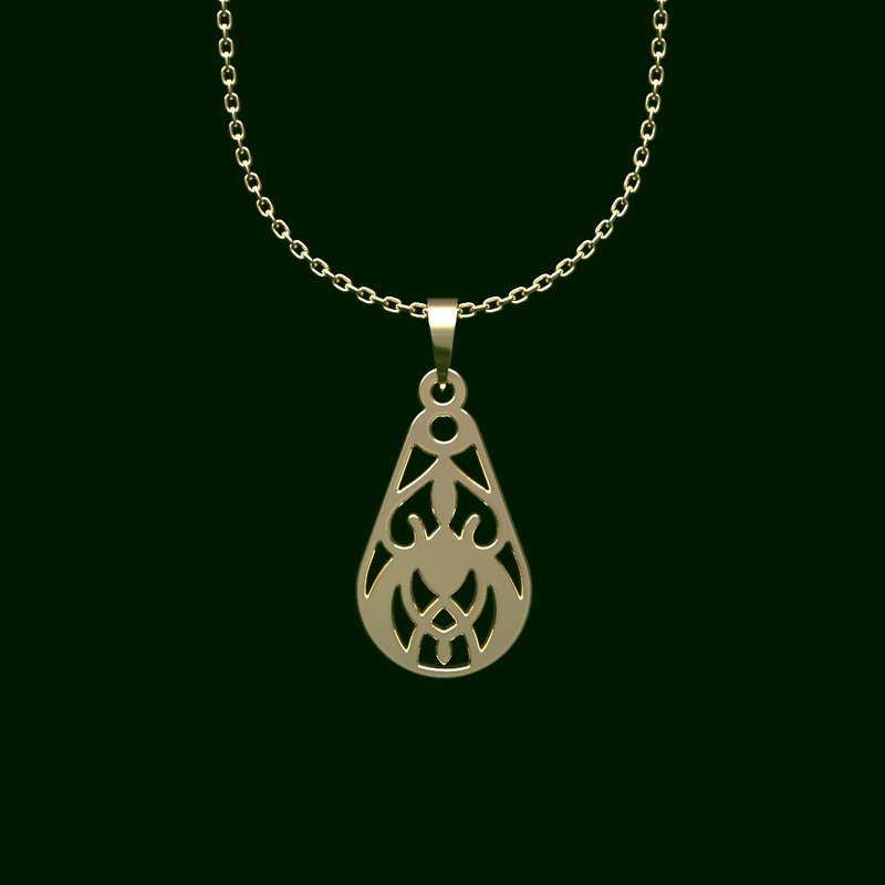 گردنبند طلا 18 عیار زنانه مدوپد مدل هندسی کد U2-1-1260 گردنبند طلا 18 عیار زنانه مدوپد مدل هندسی کد U2-1-1260