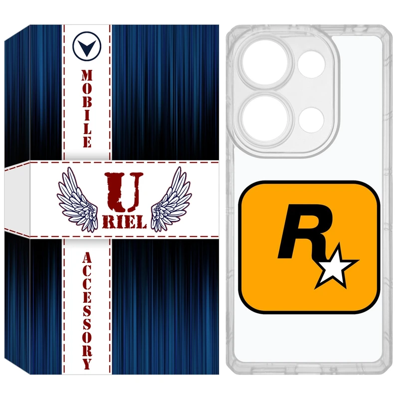 کاور یوریل مدل Clear کد 54 طرح راک استار مناسب برای گوشی موبایل شیائومی Redmi Note 14S / Note 13 Pro 4G / Poco M6 Pro 4G