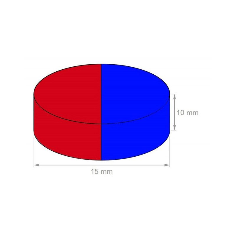 آهن ربا مدل نئودیمیوم دیسک D15x10mm بسته 2 عددی