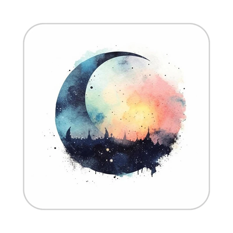 زیر لیوانی کاکتی طرح ماه و ستاره مدل mp53371