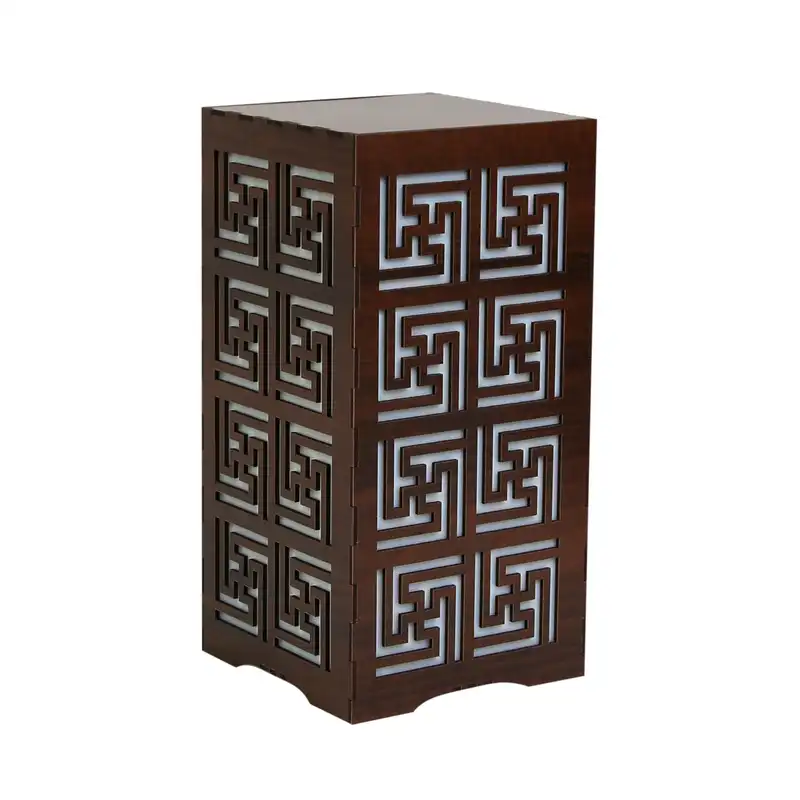 آباژور رومیزی چوب آرا طرح مار پیچی مدل A3