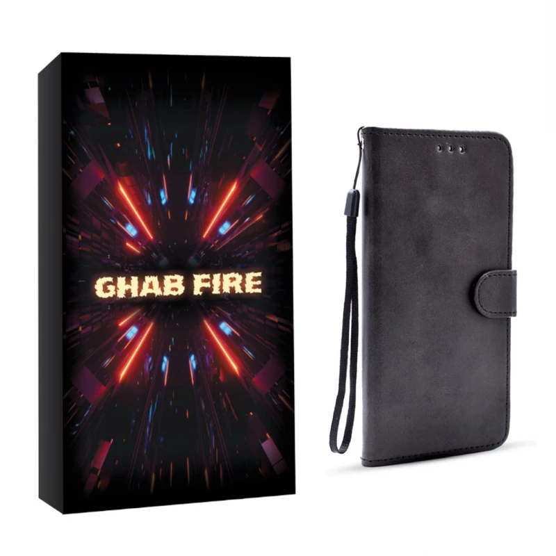 کیف کلاسوری قاب فایر مدل چرم مناسب برای گوشی موبایل سامسونگ GALAXY A56 به همراه بند آویز