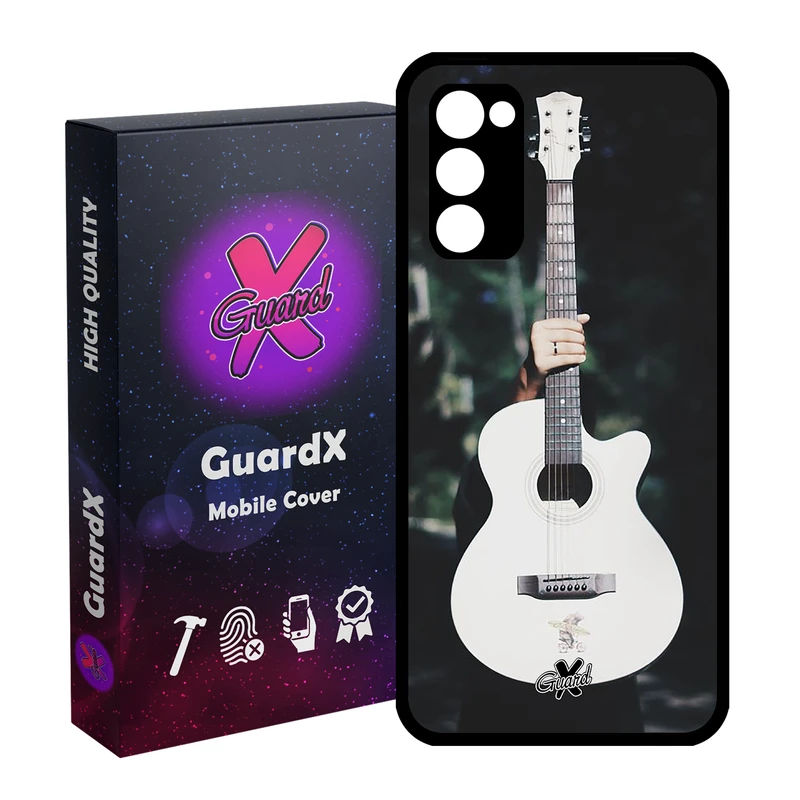 کاور گارد ایکس طرح گیتار مدل Glass10263 مناسب برای گوشی موبایل سامسونگ Galaxy S20 FE