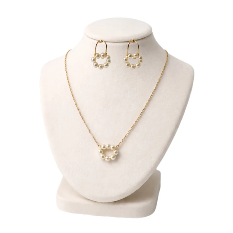 ست گردنبند و گوشواره دست ساز مدل سیرکل 