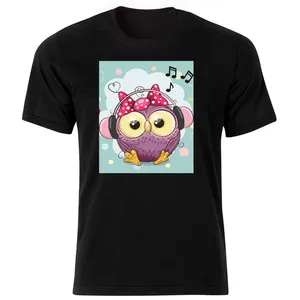 تی شرت دخترانه طرح جغد کد 10