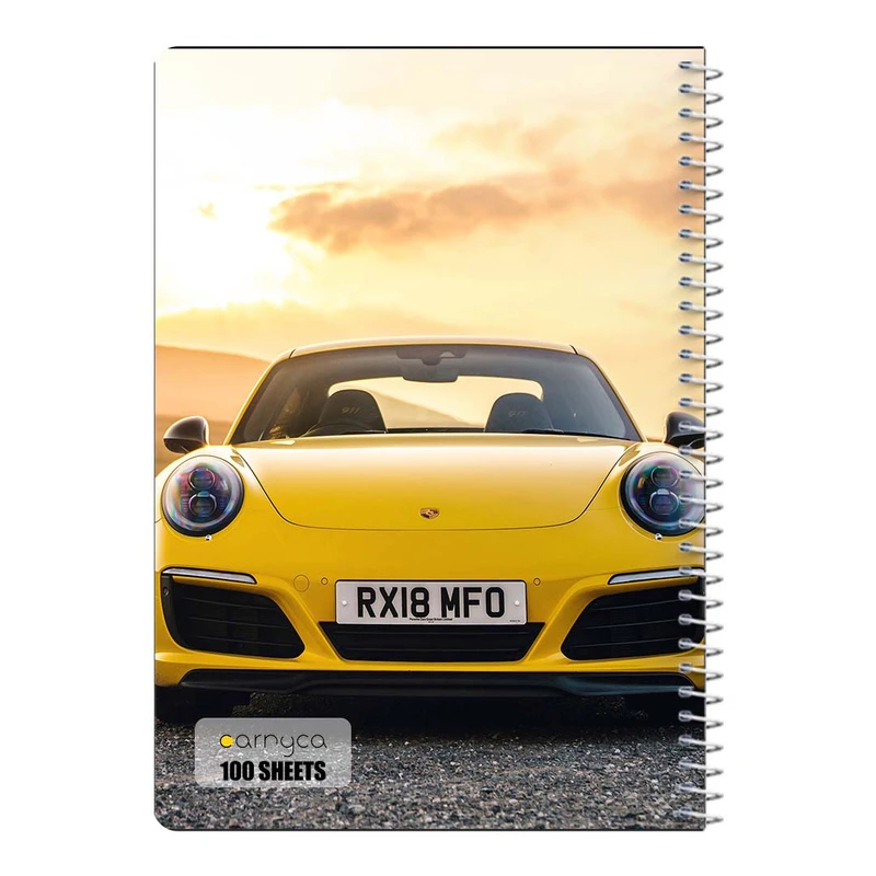 دفتر مشق 100 برگ سیمی کارنیکا طرح پورشه Porsche کد 67678