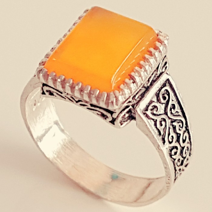 انگشتر نقره مردانه مدل شرف الشمس کد P7800