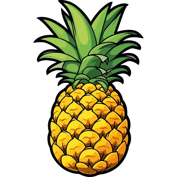 استیکر پارچه و لباس پاد آفرین طرح آناناس کد 5473