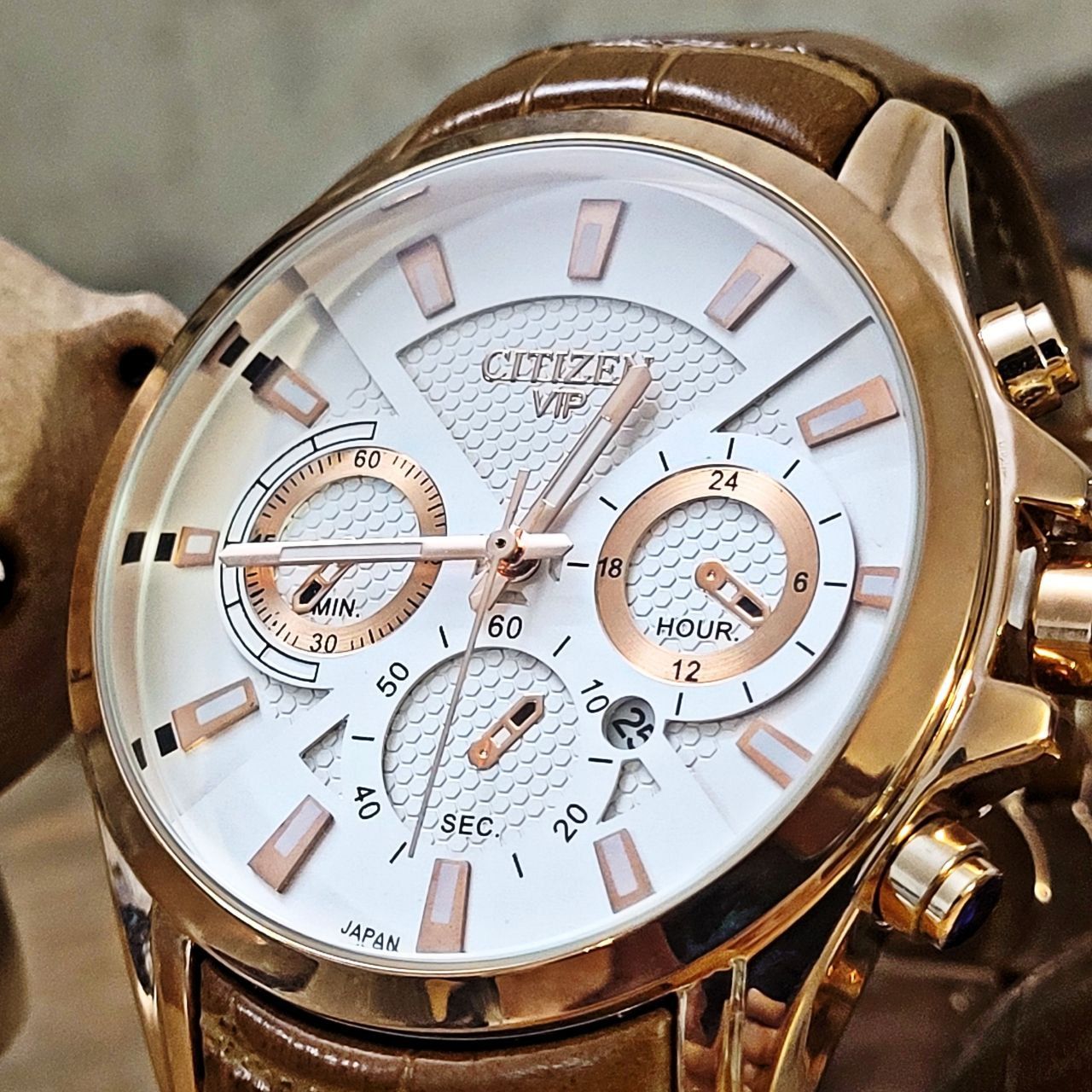 ست ساعت مچی عقربه ای  زنانه و مردانه مدل کوارتز تک موتور قفل پروانه ای 01 -  - 8