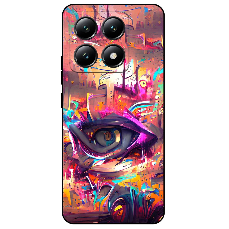 کاور مگافون طرح چشم مدل 2823 مناسب برای گوشی موبایل شیائومی 14T