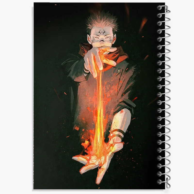 دفتر ژورنال نویسی 50 برگ خندالو مدل نقطه ای طرح سوکونا انیمه جوجوتسو کایزن کد F752