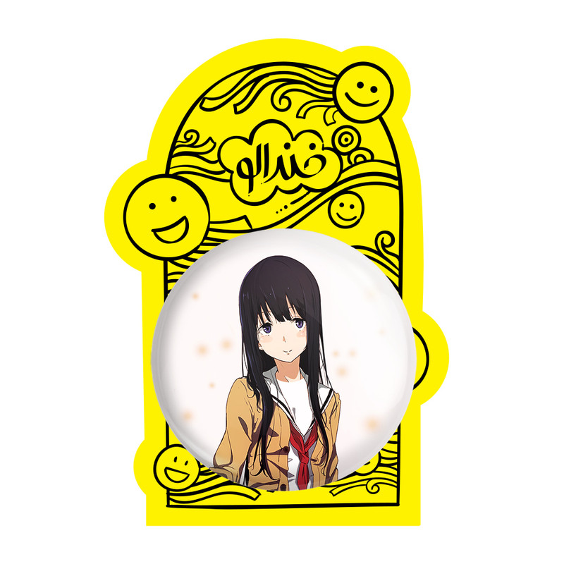 آینه جیبی خندالو طرح نائوکو انیمه سایلنت ویس A Silent Voice مدل تاشو کد 15836