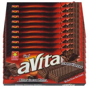 Dark Cocoa Cream-Filled Wafers Avita Anata – 160g Pack of 12
