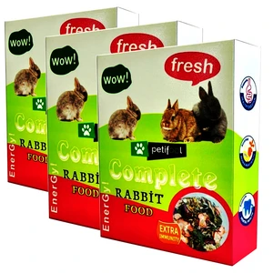 غذای خرگوش پتی فول کد PR750 وزن 750 گرم بسته 3 عددی