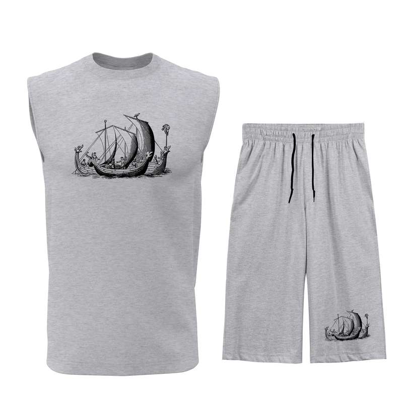 ست تاپ و شلوارک مردانه مدل Q003G