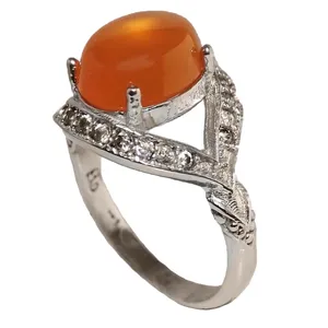 انگشتر نقره زنانه مدل عقیق یمن YW4066