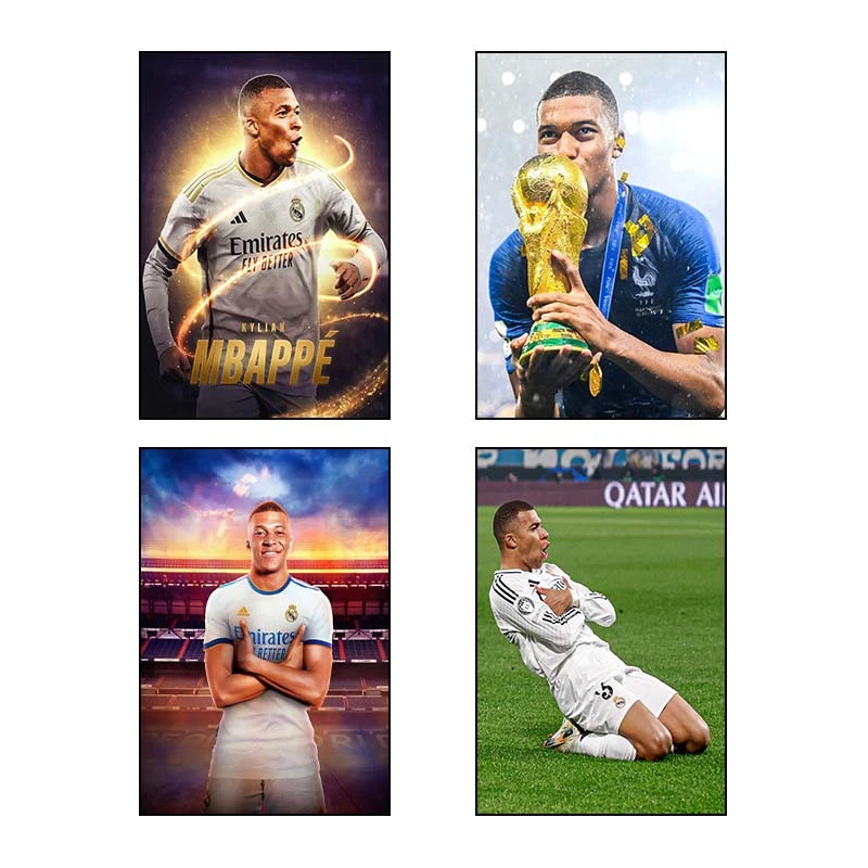 تابلو شاسي کارنيکا طرح ام‌باپه Mbappe کد 50589 مجموعه 4 عددی