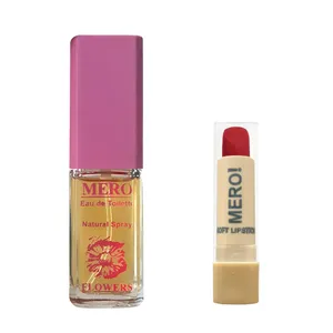  رژ لب جامد مرو شماره ۸۴ به همراه عطر جیبی مدل Flower حجم ۱۵ میلی لیتر