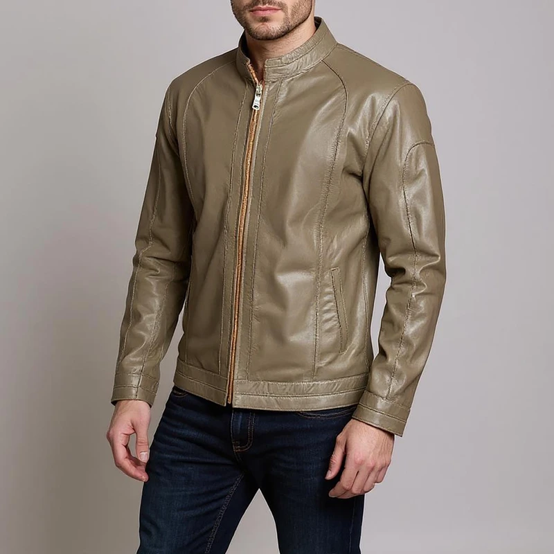 عکس شماره 81 : کت چرم مردانه چرمیران مدل شانون