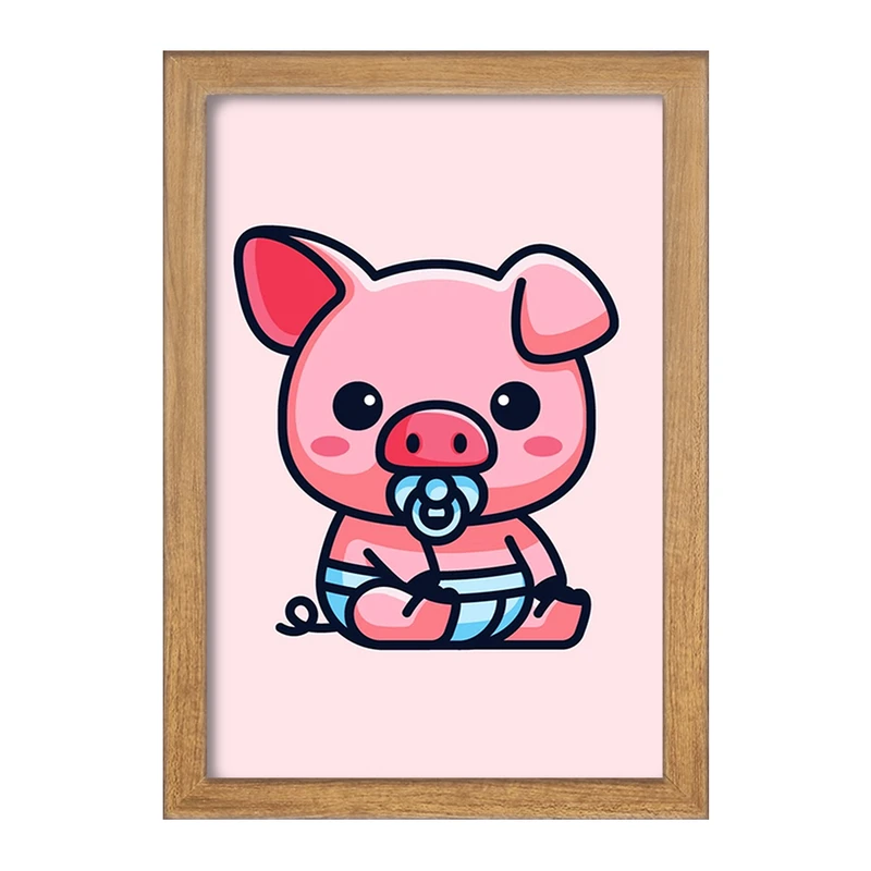 تابلو خندالو مدل حیوانات بامزه خوک کد 28348