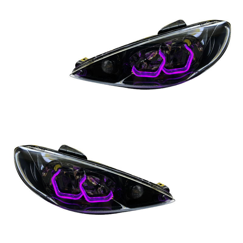 چراغ جلو خودرو گروه پژوهش صنعت مدرن مدل 3D-I8-B-Purp مناسب برای پژو 206 بسته دو عددی