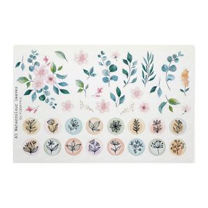برچسب کاترینکا طرح برش خورده بولت ژورنال و اسکرپ بوک مدل A5 Watercolour leaves