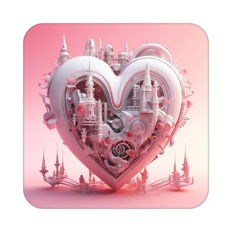 زیر لیوانی کاکتی مدل عاشقانه کد mp10348