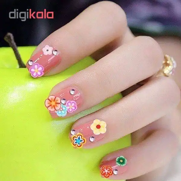 تزیین ناخن مدل گل ها و حیوانات مجموعه 2 عددی
