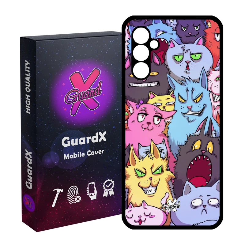 کاور گارد ایکس طرح گربه مدل Glass10578 مناسب برای گوشی موبایل سامسونگ Galaxy A24/A24 4G/M34 5G