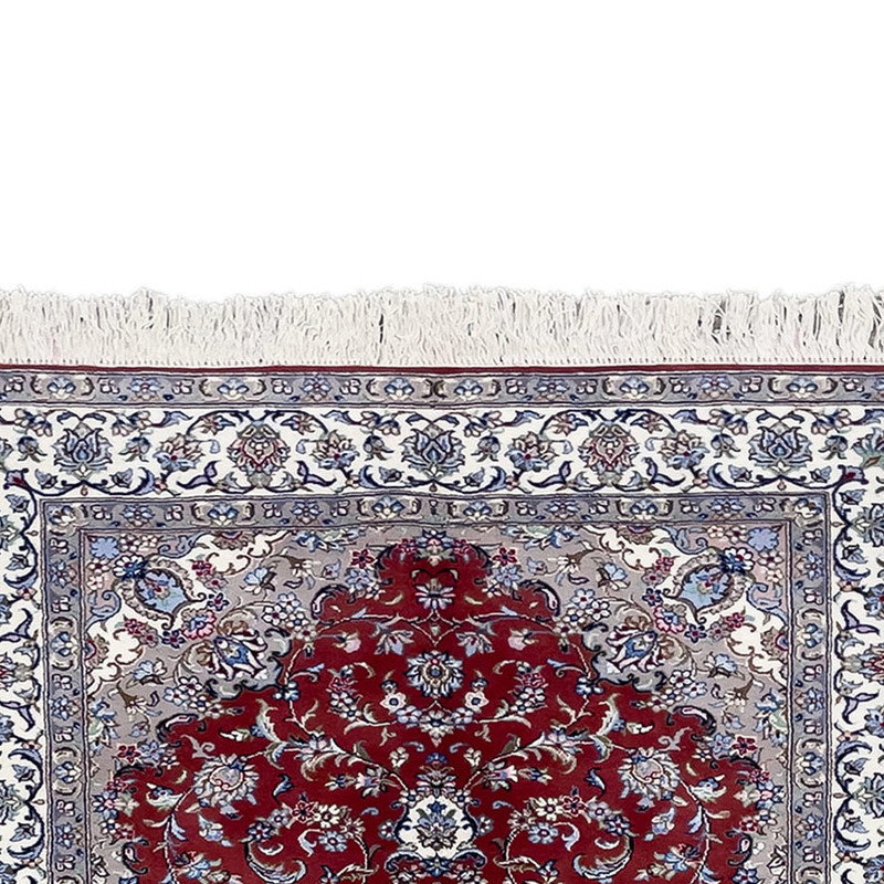 فرش دستباف 4 متری طرح شبنم گرده ابریشم کد 64300-64301 یک جفت