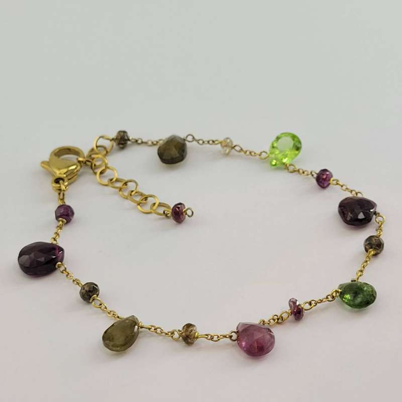 دستبند زنانه مدل سنگ تورمالین جواهری کد 667 دستبند زنانه مدل سنگ تورمالین جواهری کد 667