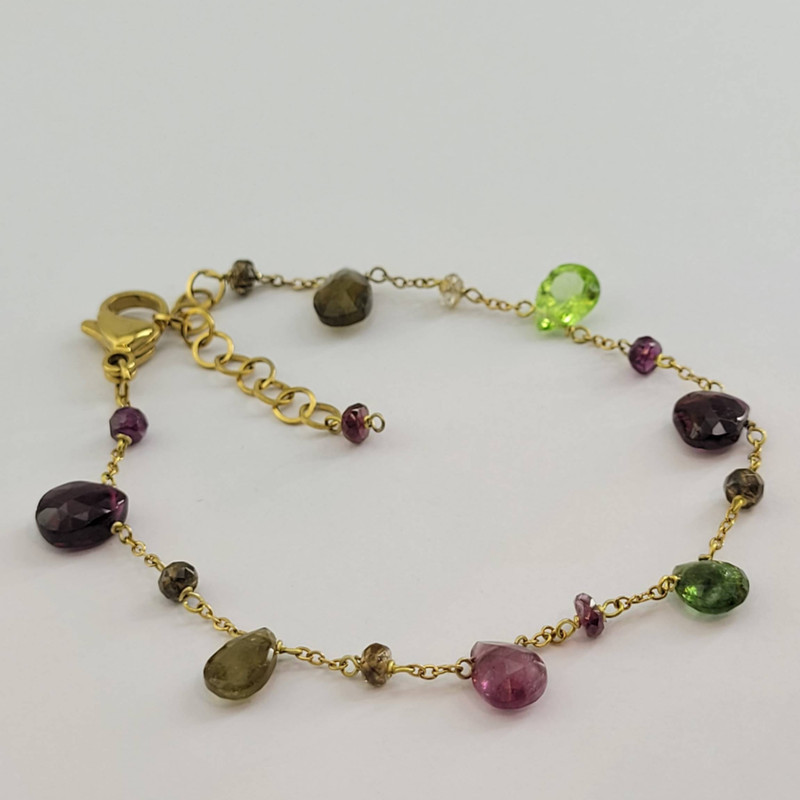 دستبند زنانه مدل سنگ تورمالین جواهری کد 667 دستبند زنانه مدل سنگ تورمالین جواهری کد 667