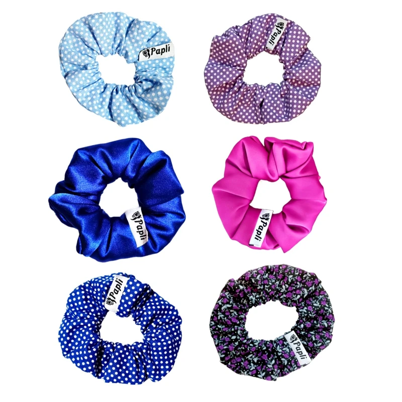 کش مو زنانه مدل اسکرانچی بسته 6 عددی