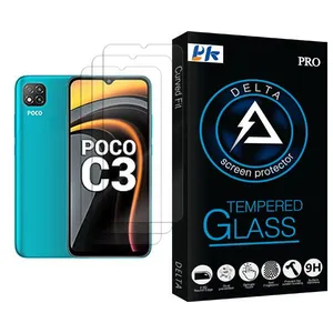 PK Delta Glass MIX003 Screen Protector For Xiaomi Poco C3 Pack Of 3