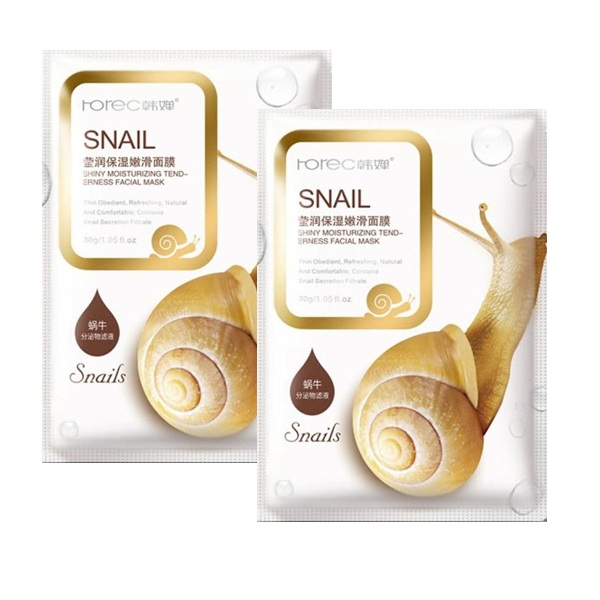ماسک صورت رورک مدل Snail وزن 30 گرم مجموعه 2 عددی