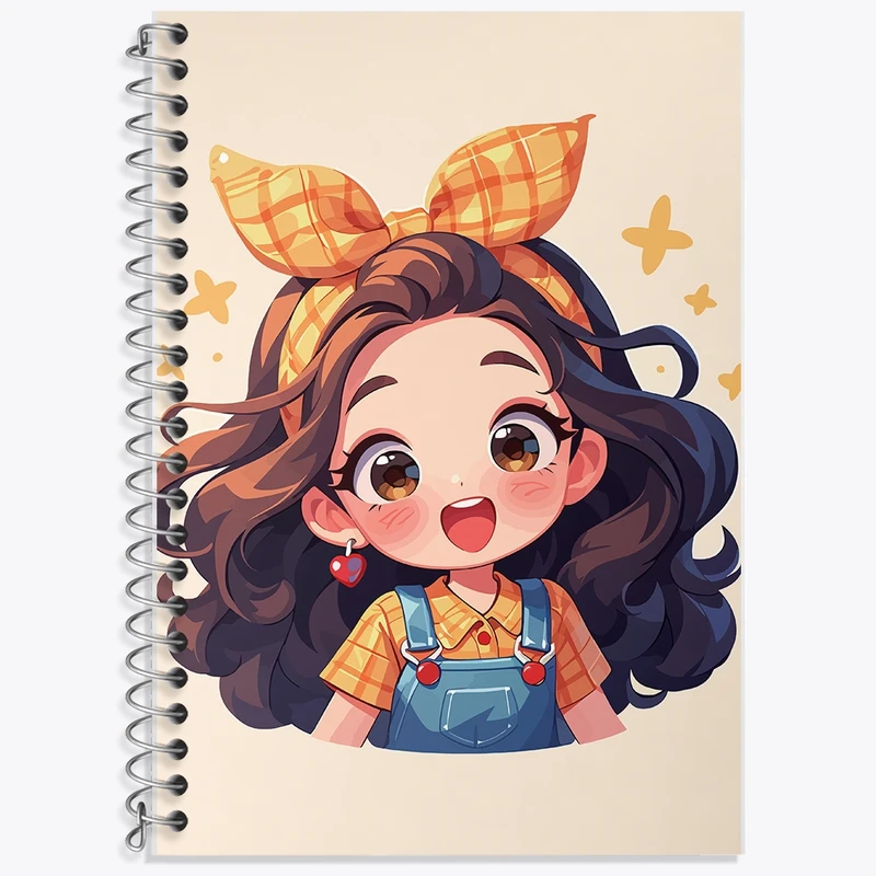 دفتر لغت 50 برگ خندالو طرح دخترانه کیوت کد F2300