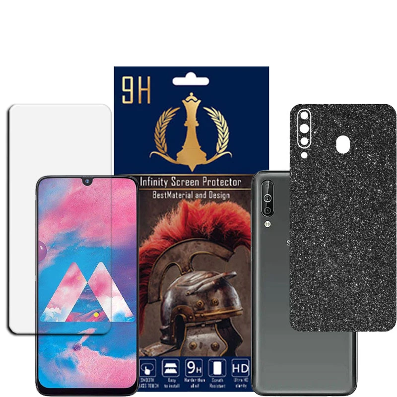 برچسب پوششی اینفینیتی مدل PRO MAX مناسب برای گوشی موبایل سامسونگ GALAXY M30 به همراه محافظ صفحه نمایش