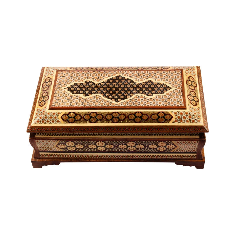 جعبه کارد و چنگال خاتم کاری مدل سلطنتی کد W