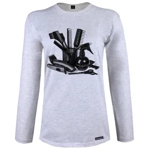 تی شرت آستین بلند زنانه 27 مدل Barber کد MH605