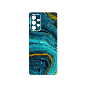MAHOOT Turquoise marblewith golden streaks Cover Sticker for Samsung Galaxy A52s 5G
