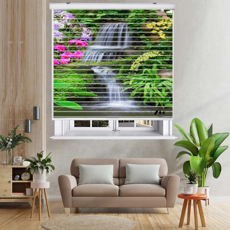 پرده زبرا زیو مدل L-5050 سایز 150x150 سانتی متر