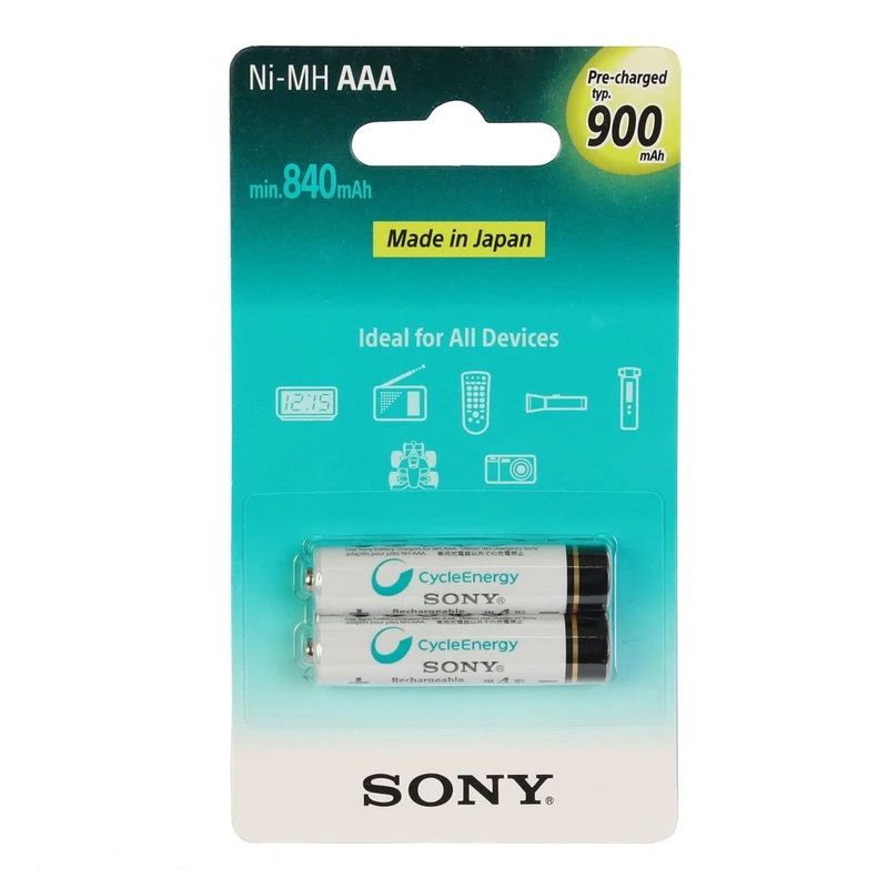 باتری نیم قلمی قابل شارژ سونی مدل NH-AAA-B2GN بسته‌ 2 عددی